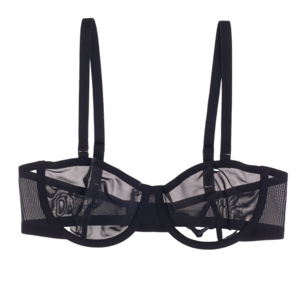 THE BALCONETTE - MESH WIRED BRA by CUUP NWT